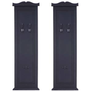 Wandgarderobe (2er Set) Schwarz