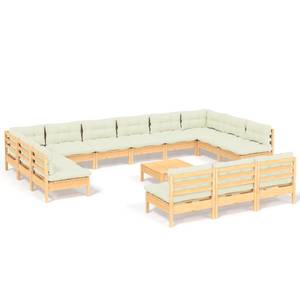 Garten-Lounge-Set Cremeweiß