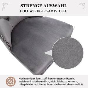 Polsterstuhl VELVWings (4er Set) Grau - 4er Set