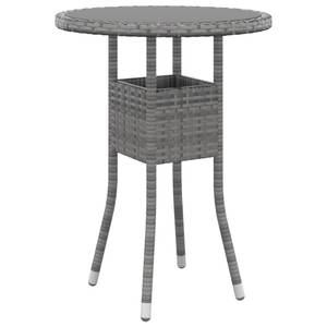 Table de jardin Gris - Métal - Polyrotin - 60 x 75 x 60 cm