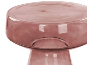 Table d'appoint LAGUNA Rouge - Verre - 37 x 43 x 37 cm