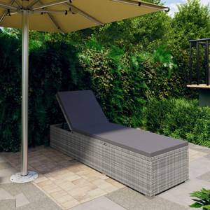 Sonnenliege 3000269-1 Grau - Kunststoff - Polyrattan - 60 x 31 x 195 cm