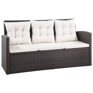 Garten-Sofagarnitur Braun - Metall - Polyrattan - 70 x 66 x 120 cm