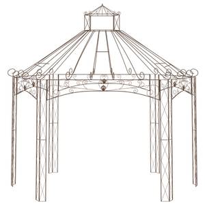 Gartenpavillon Braun - Metall - 400 x 378 x 258 cm