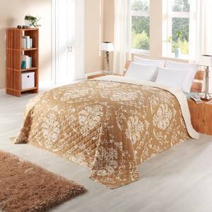 Bettüberwurf Tagesdecke floral braun Braun - Textil - 140 x 1 x 210 cm