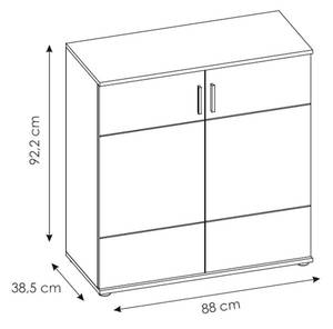 Kommode JONAS Weiß - Holzwerkstoff - 88 x 92 x 39 cm