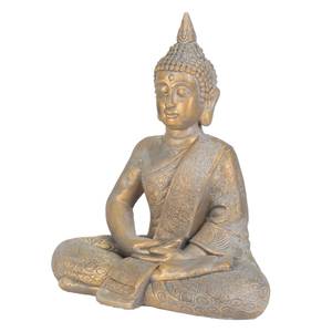Buddha Figur 40x24x48 cm bronze Braun - Kunststoff - 24 x 48 x 40 cm