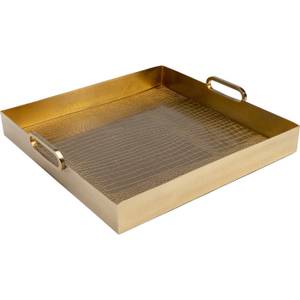 Tablett Serpente Gold - Metall - 42 x 8 x 41 cm