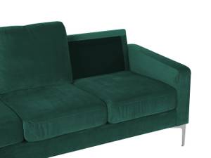 3-Sitzer Sofa GAVLE Smaragdgrün - Grün - Silber