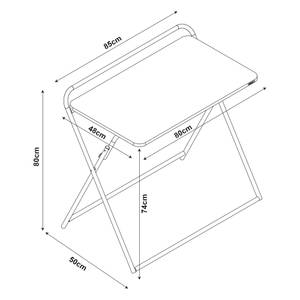 Table pliante Kvitsøy Marron - Métal - 50 x 80 x 85 cm