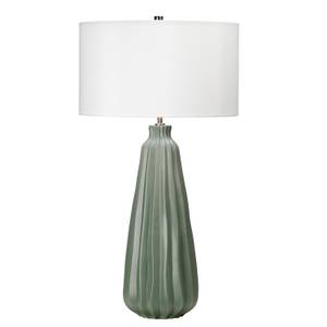 Tischlampe LIBIELA Grün - Weiß - Keramik - 42 x 79 x 42 cm