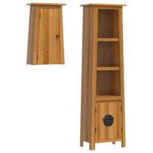 Badmöbel Set 3223460 (2-teilig) Braun - Massivholz - Holzart/Dekor - 48 x 170 x 32 cm