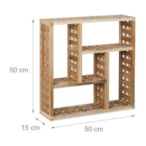 Étagère murale de salle de bain en bois Marron - Bois manufacturé - 50 x 15 x 50 cm