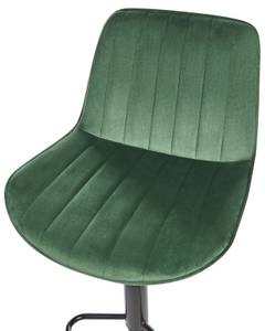 Tabouret rotatif DUBROVNIK Noir - Vert émeraude - Vert - Textile