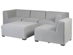 Lounge Set AREZZO 2-tlg Schwarz - Grau - Hellgrau - 90 x 320 cm - 2er Set