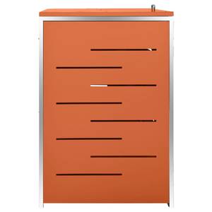 Abri à poubelles à roulettes 3010469-4 Orange - Métal - 78 x 113 x 277 cm