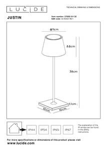 Lampe de table JUSTIN Noir