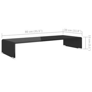 TV-Aufsatz 293728-2 Schwarz - 30 x 13 x 80 cm