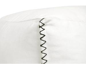 Pouf OURIKA Blanc - Textile - 45 x 40 x 45 cm