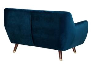 2-Sitzer Sofa BODO Blau - Gold - Marineblau - Eiche Dunkel