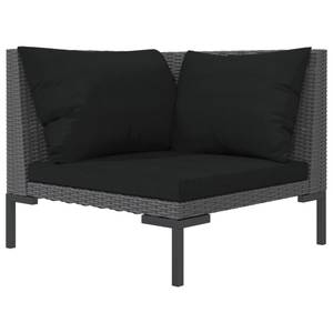 Canapé de jardin 318601 Gris - Métal - Polyrotin - 70 x 61 x 70 cm