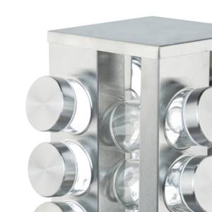 Gewürzkarussell mit 16 Gläsern Silber - Glas - Metall - 20 x 28 x 20 cm