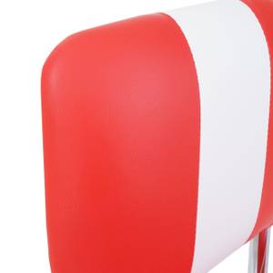 Tabouret de bar Avellino (lot de 2) Rouge - Blanc