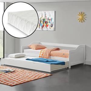 Canapé-lit Convertible avec Matelas Pin Blanc