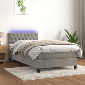 Boxspringbett 3017268-16 Hellgrau - 90 x 193 cm