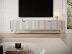 Banc TV ELONARIA Beige - Bois manufacturé - 38 x 51 x 200 cm