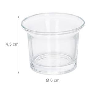 Glas Teelichthalter im 12er Set Glas - 6 x 5 x 6 cm