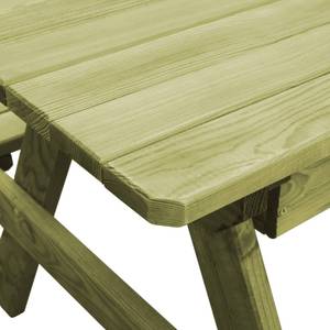 Table de pique-nique pour enfants 45148 Vert - Bois massif - Bois/Imitation - 90 x 58 x 90 cm