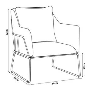 Chaise de salle à manger Juupajoki Gris - Textile - 68 x 82 x 78 cm