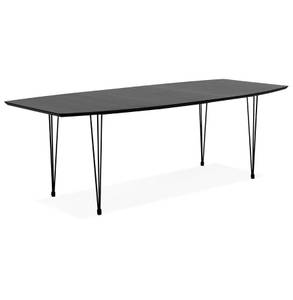 Table À Diner MOTUS Noir - Bois massif - 100 x 73 x 270 cm