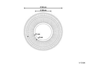 Wandspiegel BLASITO Braun - Bambus - 66 x 66 x 2 cm