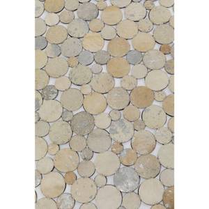 Tapis Circle Beige - Fourrure véritable - 250 x 1 x 250 cm