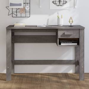 Bureau 3015245 Gris - Bois manufacturé - Bois massif - Bois/Imitation - 110 x 75 x 40 cm