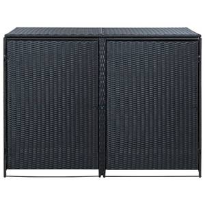 Mülltonnenbox 3000941 Schwarz - Kunststoff - Polyrattan - 148 x 111 x 80 cm