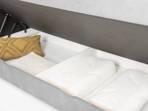 MONTREAL Boxspringbett mit Bettkasten Silber - Breite: 160 cm