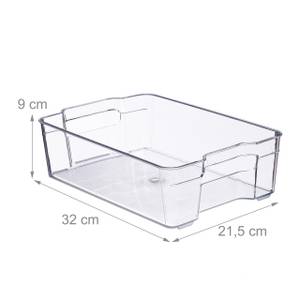 Lot de 3 rangements frigo avec poignées Matière plastique - 22 x 9 x 32 cm