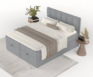 Boxspringbett Shay Grau - Breite: 200 cm