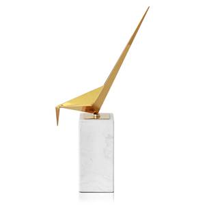 Dekorationsobjekt Vogel Origami Gold - Stein - 24 x 45 x 8 cm