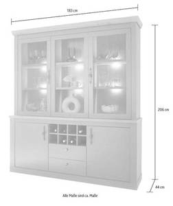 Buffet CHAMBORD Grau - Holzwerkstoff - 183 x 206 x 44 cm