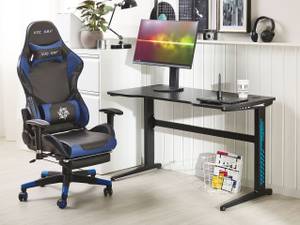 Gaming-Tisch DORAN Schwarz - Holzwerkstoff - 120 x 73 x 60 cm