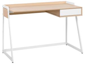 Bureau QUITO Marron - Blanc - Bois manufacturé - 120 x 82 x 60 cm