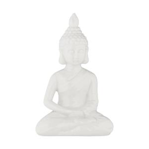 Weiße Buddha Figur 17 cm Weiß - Keramik - 11 x 17 x 7 cm