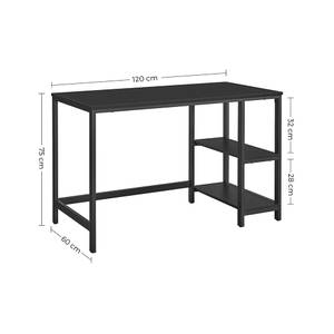 Schreibtisch Computertisch Schwarz - Holzwerkstoff - 60 x 75 x 120 cm