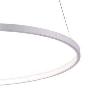 LED Pendellampe RING silber Silber - Metall - 60 x 120 x 60 cm
