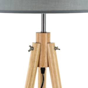 Lampe sur pied FLORA Crème - Gris - Bois