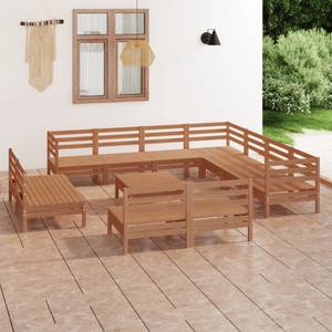 Garten-Lounge-Set Braun - Massivholz - Holzart/Dekor - 64 x 29 x 64 cm